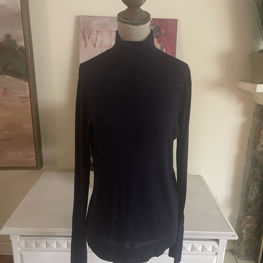 Zara Navy Blue Turtleneck Bodysuit